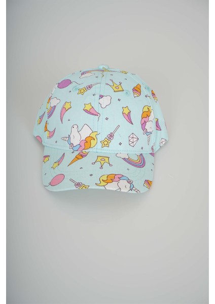 Kitti Unicorn Desenli Kasketli Şapka 1-4 Yaş
