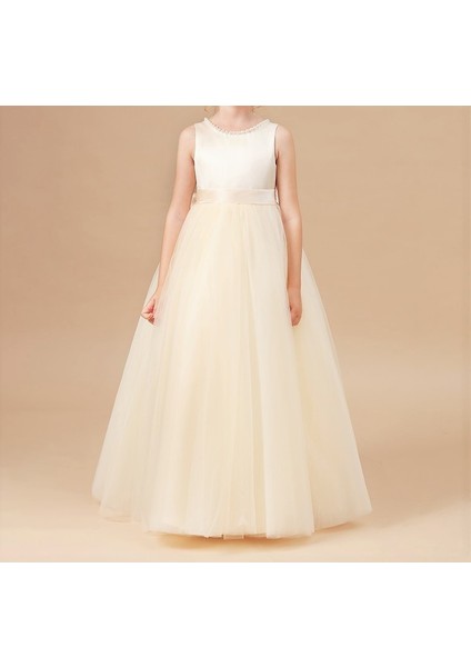 kidslife Inci Detaylı Ekru Kız Çocuk Balo Doğum Günü Mezuniyet Parti Abiye Elbise fiyatları