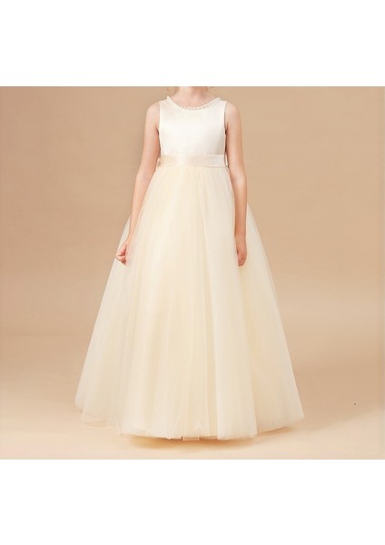 kidslife Inci Detaylı Ekru Kız Çocuk Balo Doğum Günü Mezuniyet Parti Abiye Elbise fiyatları