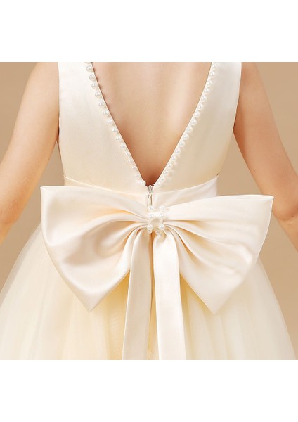 kidslife Inci Detaylı Ekru Kız Çocuk Balo Doğum Günü Mezuniyet Parti Abiye Elbise indirimleri