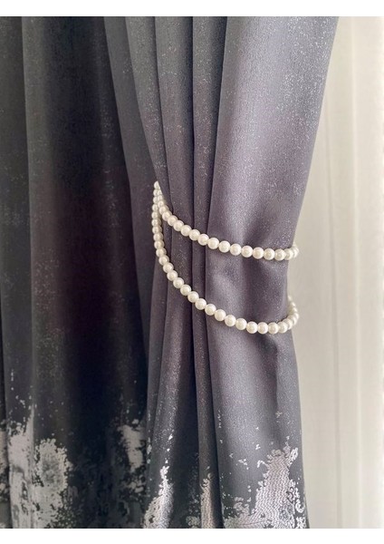 2 Adet Çift Sıra Incili Mıknatıslı Perde Dekoru & Perde Toplayıcı modelleri