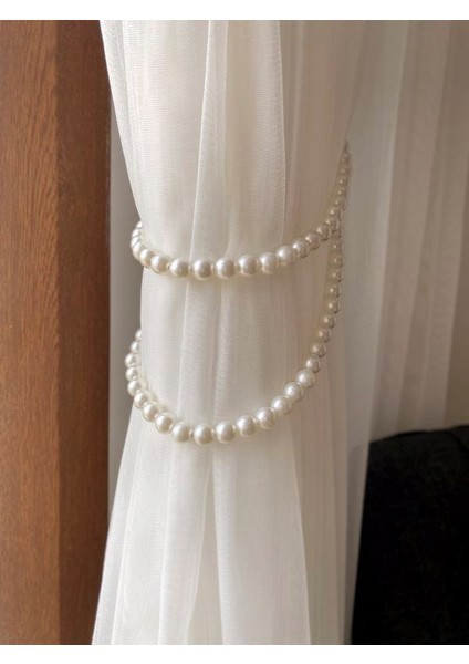 2 Adet Çift Sıra Incili Mıknatıslı Perde Dekoru & Perde Toplayıcı fırsatları