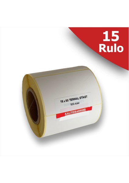 75X50 Termal Etiket | 10 Rulo Barkod Etiketi