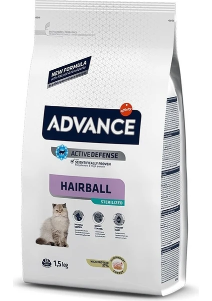 Hairball Hindili Kısır Kedi Maması 1 kg Metal Açk. Pkt.