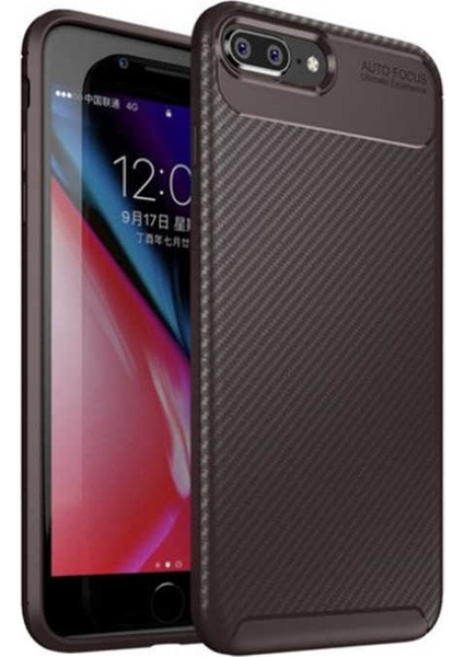 Iphone 8 Plus Karbon Görünüm Negro Silikon Kılıf