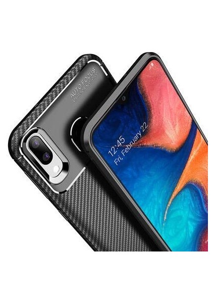 Samsung Galaxy A20 Karbon Görünüm Negro Silikon Kılıf fırsatları