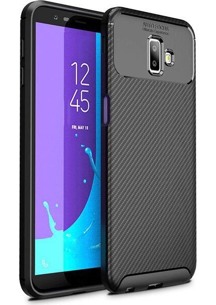 Samsung Galaxy J6 Plus (SM-J610F) Karbon Görünüm Negro Silikon Kılıf