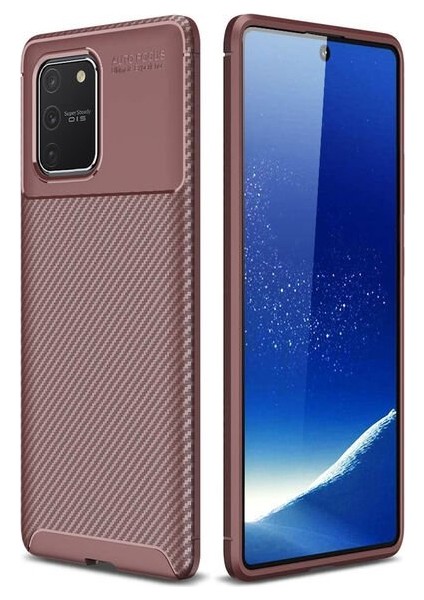 Samsung Galaxy S10 Lite Karbon Görünüm Negro Silikon Kılıf