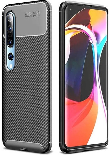 Xiaomi Mi 10 Karbon Görünüm Negro Silikon Kılıf