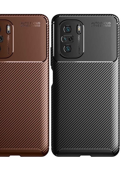 Xiaomi Redmi K40 Pro Karbon Görünüm Negro Silikon Kılıf