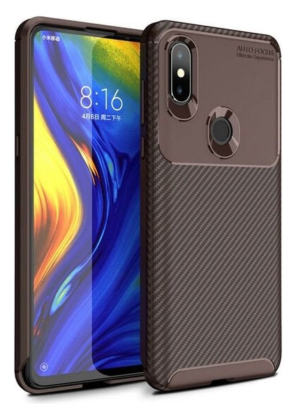 Xiaomi Mi Mix 3 Karbon Görünüm Negro Silikon Kılıf