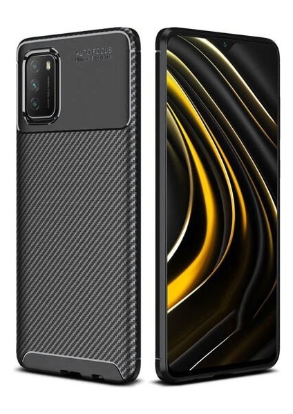 Xiaomi Redmi 9t Karbon Görünüm Negro Silikon Kılıf