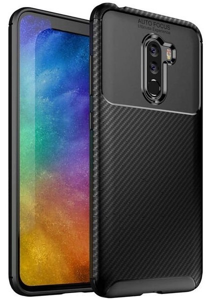 Xiaomi Pocophone F1 Karbon Görünüm Negro Silikon Kılıf