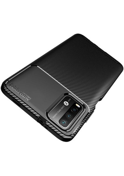 Xiaomi Redmi Note 9 4g Karbon Görünüm Negro Silikon Kılıf