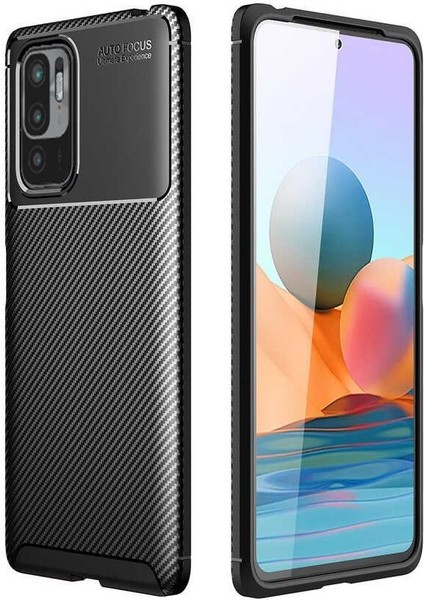 Xiaomi Redmi Note 10 5g Karbon Görünüm Negro Silikon Kılıf