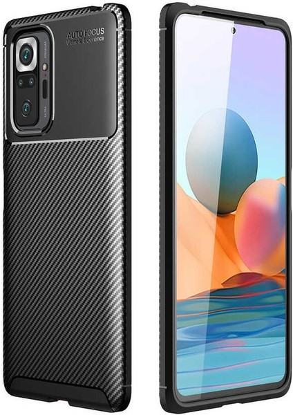 Xiaomi Redmi Note 10 Pro Karbon Görünüm Negro Silikon Kılıf