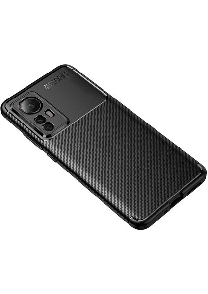 Xiaomi Mi 12 Pro Karbon Görünüm Negro Silikon Kılıf