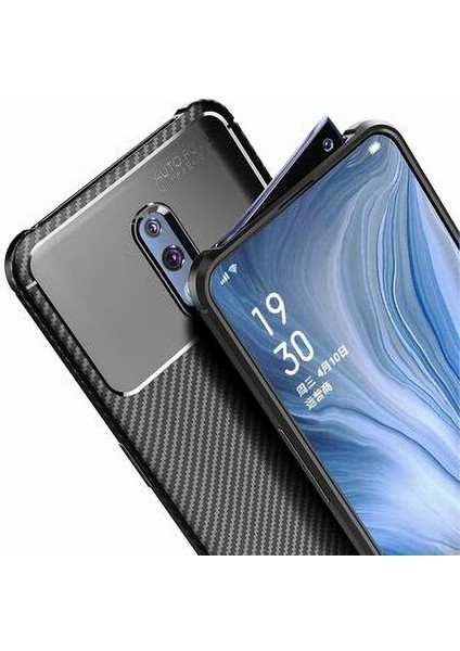 Oppo Reno (CPH1917) Karbon Görünüm Negro Silikon Kılıf fırsatları