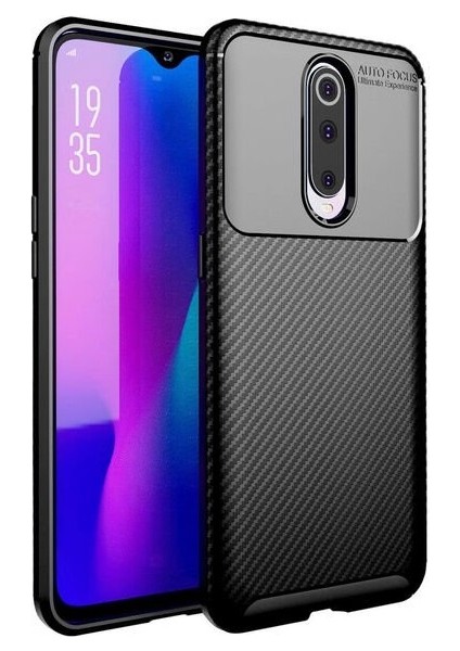 Oppo RX17 Pro Karbon Görünüm Negro Silikon Kılıf