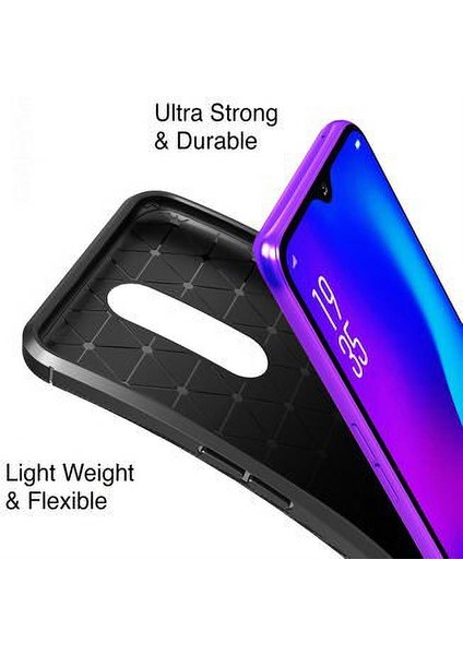 Oppo RX17 Pro Karbon Görünüm Negro Silikon Kılıf