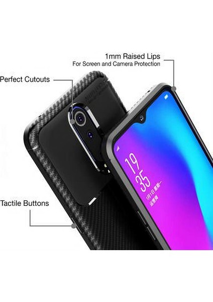 Oppo RX17 Pro Karbon Görünüm Negro Silikon Kılıf