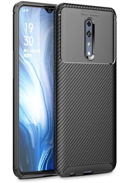 Oppo Renoz (CPH1979) Karbon Görünüm Negro Silikon Kılıf
