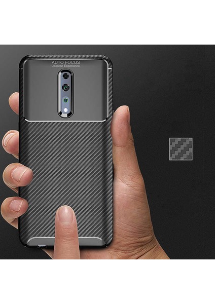 Oppo Renoz (CPH1979) Karbon Görünüm Negro Silikon Kılıf