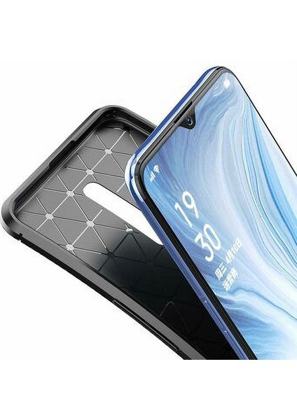 Oppo Renoz (CPH1979) Karbon Görünüm Negro Silikon Kılıf