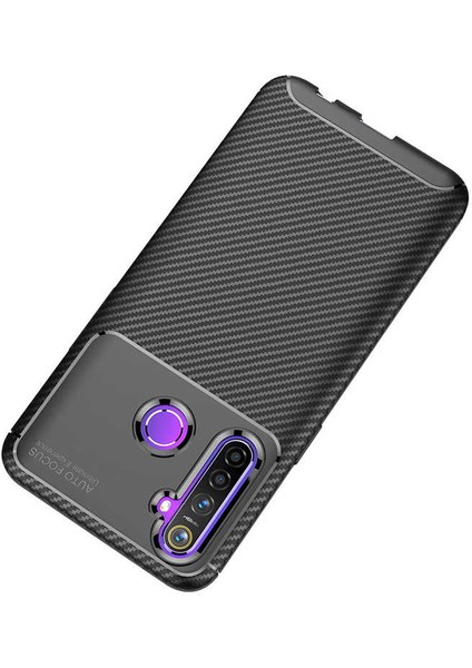 Realme C3 Karbon Görünüm Negro Silikon Kılıf