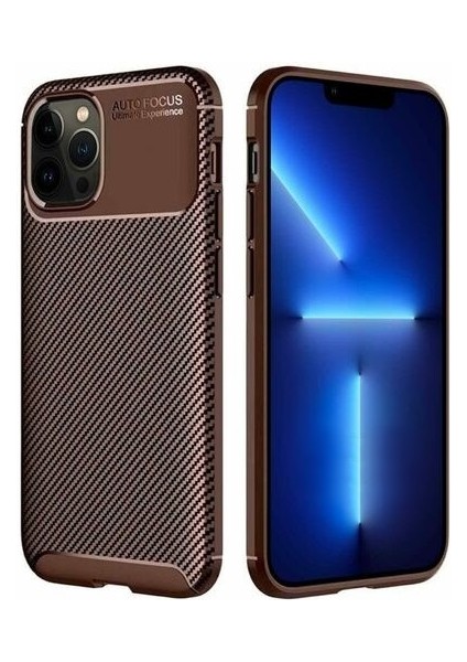 Iphone 13 Pro Max Karbon Görünüm Negro Silikon Kılıf Ekran Koruyucu