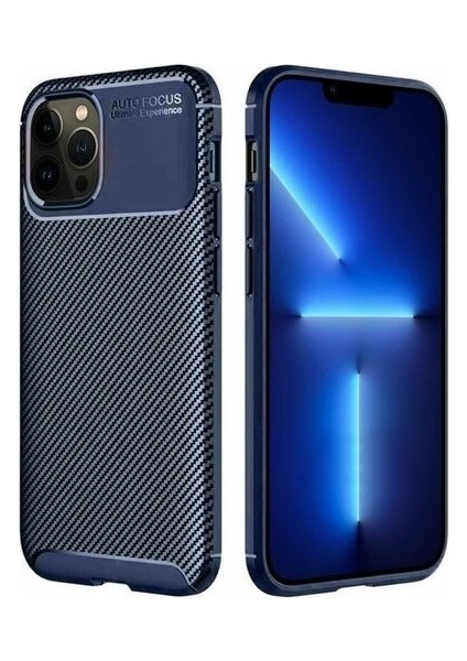 Iphone 13 Pro Max Karbon Görünüm Negro Silikon Kılıf Ekran Koruyucu