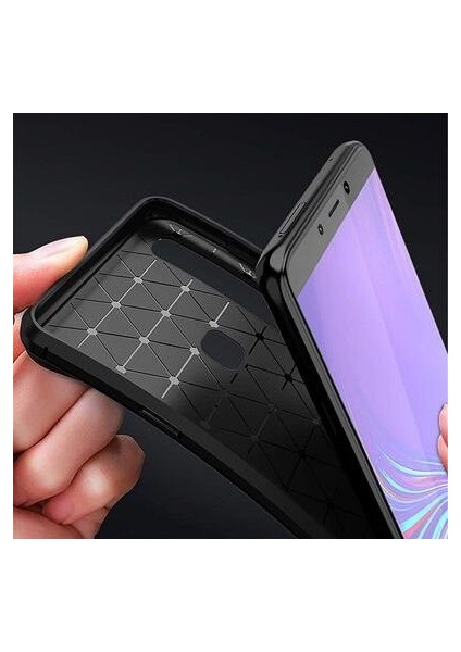 Samsung Galaxy A9 2018 Karbon Görünüm Negro Silikon Kılıf Ekran Koruyucu fiyatları