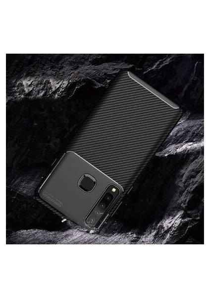 Samsung Galaxy A9 2018 Karbon Görünüm Negro Silikon Kılıf Ekran Koruyucu modelleri