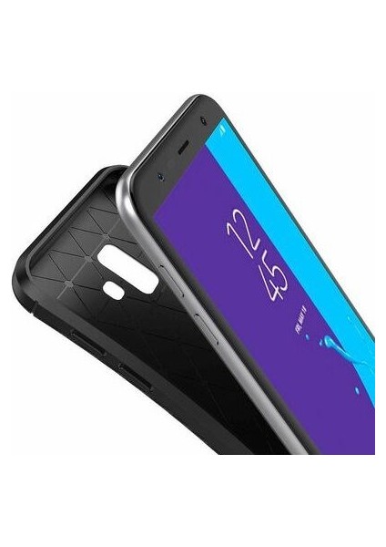 Samsung Galaxy J6 Plus (SM-J610F) Karbon Görünüm Negro Silikon Kılıf Ekran Koruyucu fırsatları