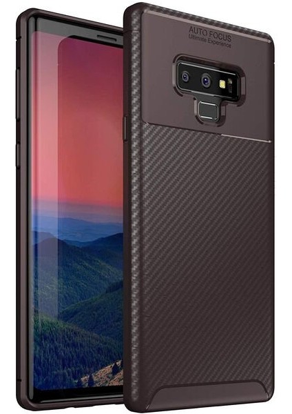 Samsung Galaxy Note 9 Karbon Görünüm Negro Silikon Kılıf Ekran Koruyucu