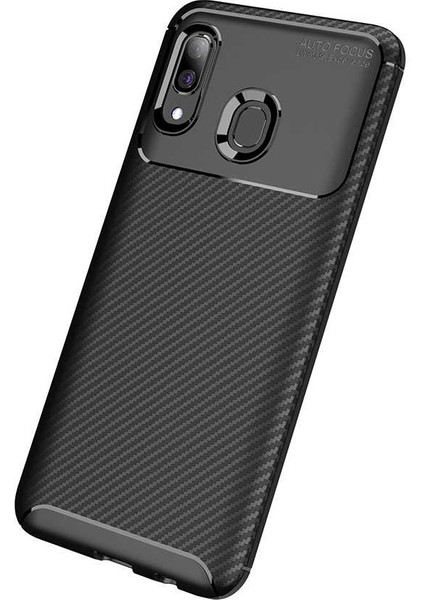 Samsung Galaxy A40 Karbon Görünüm Negro Silikon Kılıf Ekran Koruyucu modelleri