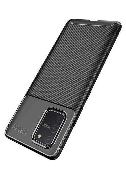 Samsung Galaxy S10 Lite Karbon Görünüm Negro Silikon Kılıf Ekran Koruyucu indirimleri