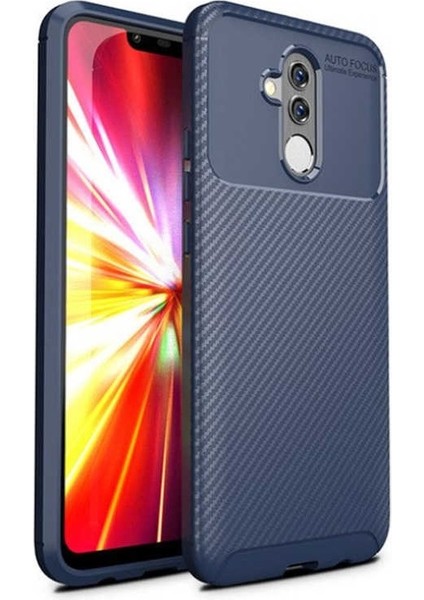 Huawei Mate 20 Lite Karbon Görünüm Negro Silikon Kılıf Ekran Koruyucu