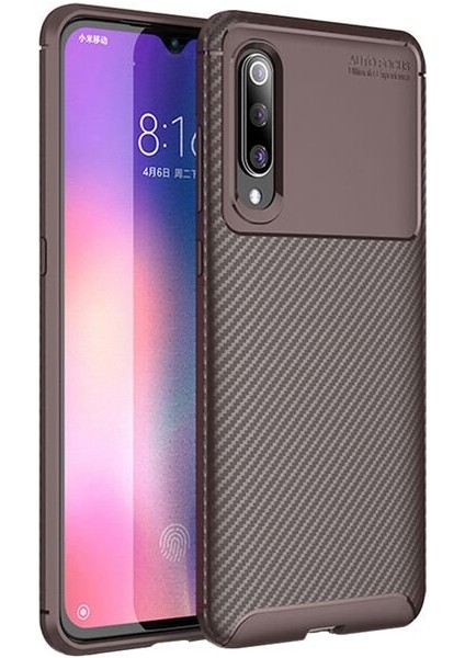 Xiaomi Mi A3 Karbon Görünüm Negro Silikon Kılıf Kırılmaz Ekran Koruyucu