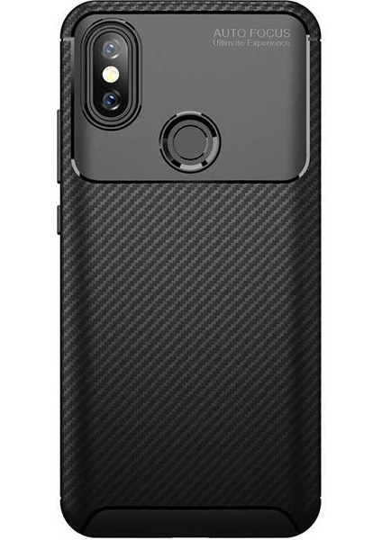Xiaomi Mi A2 Karbon Görünüm Negro Silikon Kılıf Ekran Koruyucu