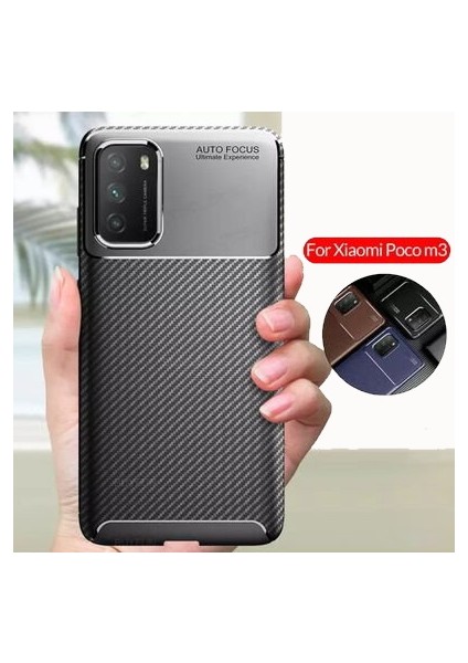 Xiaomi Poco M3 Karbon Görünüm Negro Silikon Kılıf Ekran Koruyucu fiyatları