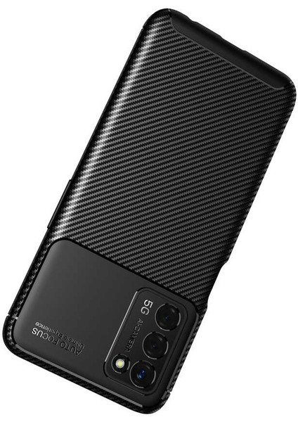 Oppo A55 5g Karbon Görünüm Negro Silikon Kılıf Kırılmaz Ekran Koruyucu fırsatları