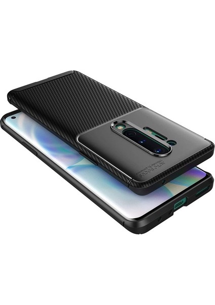 One Plus 8 Pro Karbon Görünüm Negro Silikon Kılıf Ekran Koruyucu modelleri