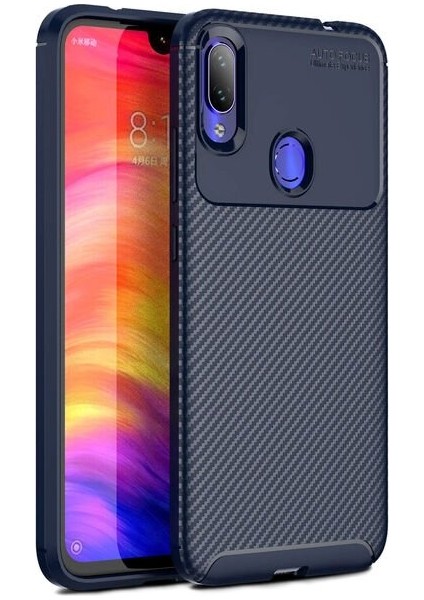 Xiaomi Redmi Note 7 Karbon Görünüm Negro Silikon Kılıf Ekran Koruyucu