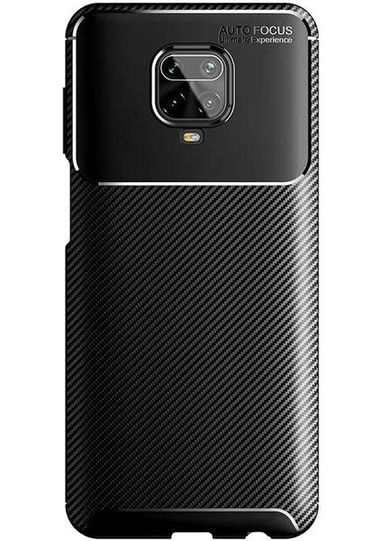 Xiaomi Redmi Note 9s Karbon Görünüm Negro Silikon Kılıf Ekran Koruyucu
