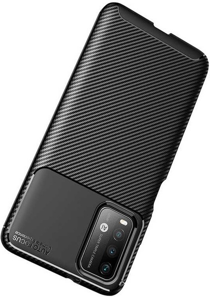 Xiaomi Redmi Note 9 4g Karbon Görünüm Negro Silikon Kılıf Ekran Koruyucu