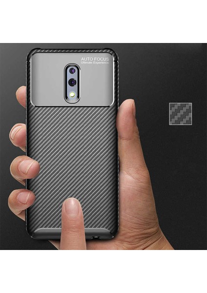 Oppo Reno (CPH1917) Karbon Görünüm Negro Silikon Kılıf Ekran Koruyucu fiyatları