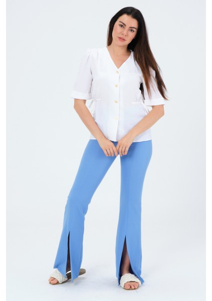 Kısa Kollu Şık Bluz