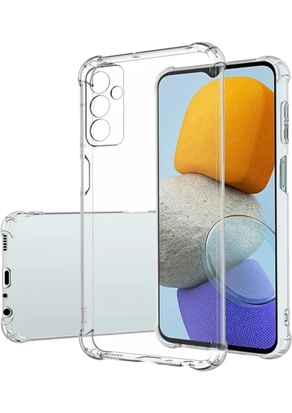 Case World Samsung Galaxy A13 4g ile Uyumlu Kapak Kamera Korumalı Şeffaf Airbag Antishock Köşe Korumalı Silikon ile Uyumlu Kılıf