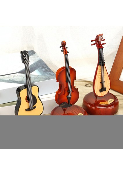 Klasik Enstrüman Müzik Kutuları Oturma Odası Gitar Için Retro Tarzı Müzik Kutusu (Yurt Dışından)